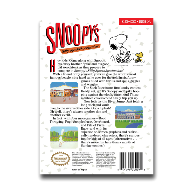 Snoopy's Silly Sports Spectacular! (Nintendo NES) – Spanky's Loot