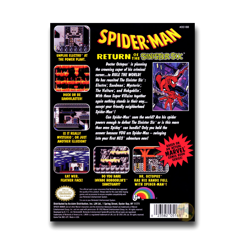 Spider-Man: Return of the Sinister Six (Nintendo NES)