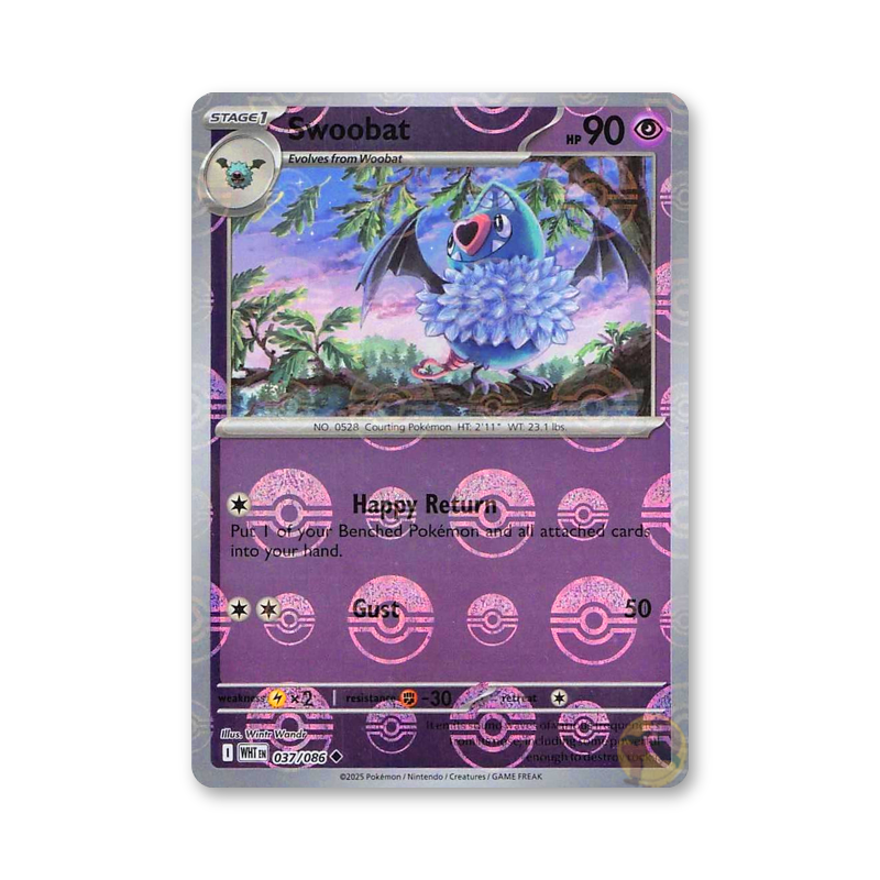Swoobat (Poke Ball Pattern) - 037/086 (White Flare)