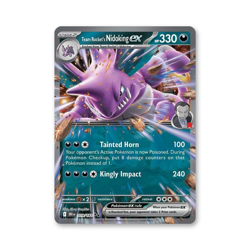 Team Rocket's Nidoking ex - 119/182 (Destined Rivals)