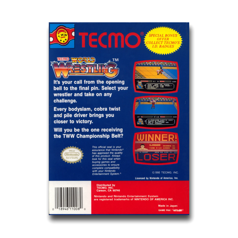 Tecmo World Wrestling (Nintendo NES)