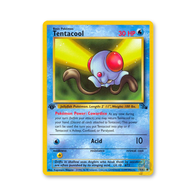 Tentacool - 56/62 (Fossil 1st Edition)