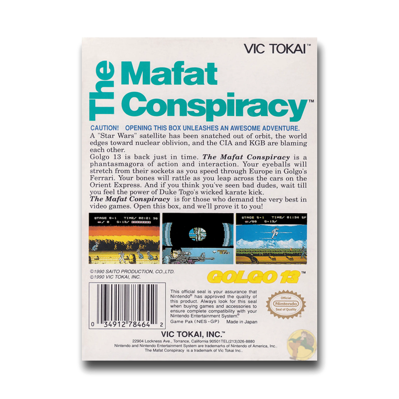 The Mafat Conspiracy (Nintendo NES)