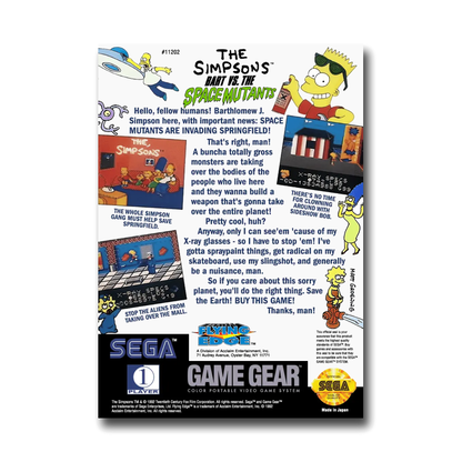 The Simpsons: Bart Vs the Space Mutants (Sega Game Gear)