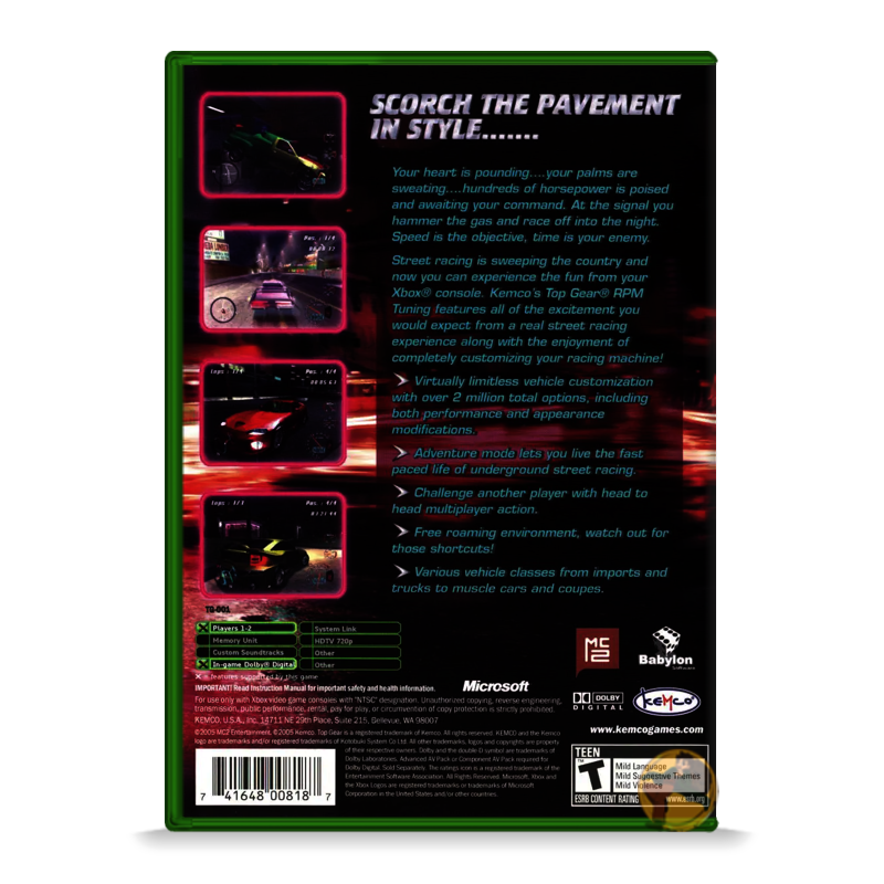 Top Gear RPM Tuning (Microsoft Xbox)