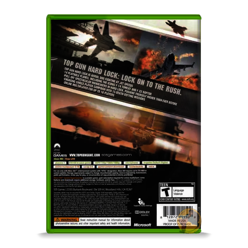 Top Gun Hard Lock (Xbox 360)