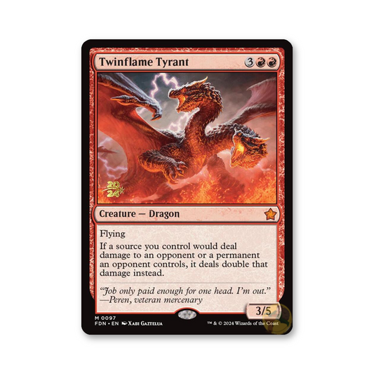 Twinflame Tyrant - 097 (FDN Prerelease Cards)