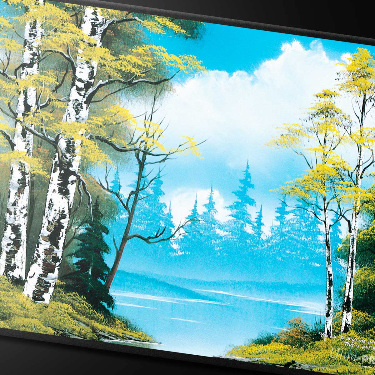 Ultra Pro - Bob Ross: Lakeside Path Black Stitched Playmat