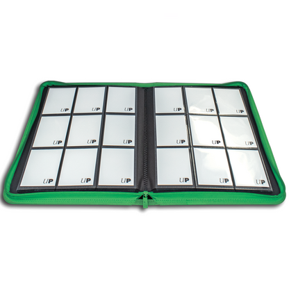 Ultra Pro Portfolio: Vivid Green Zippered PRO-Binder Album (9-Pocket)