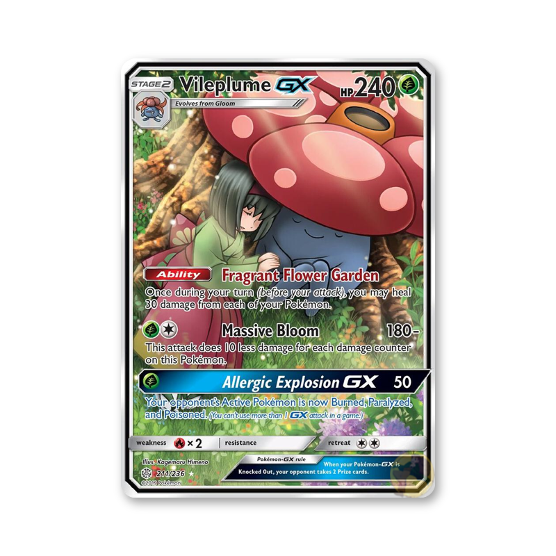 Vileplume GX (Full Art) - 211/236 (Cosmic Eclipse)