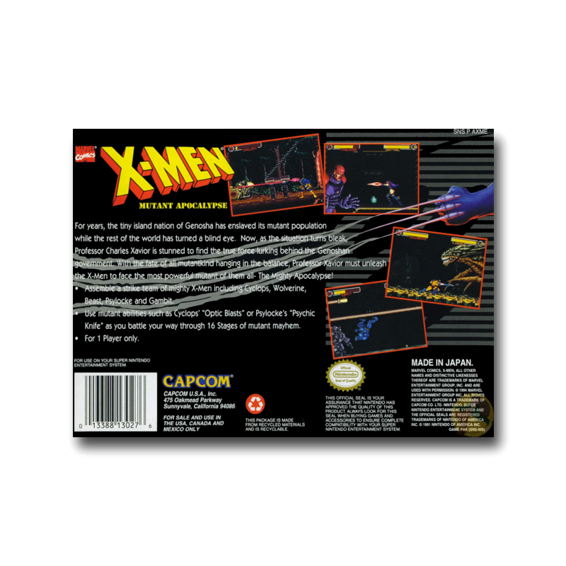 X-Men: Mutant Apocalypse (Nintendo SNES)