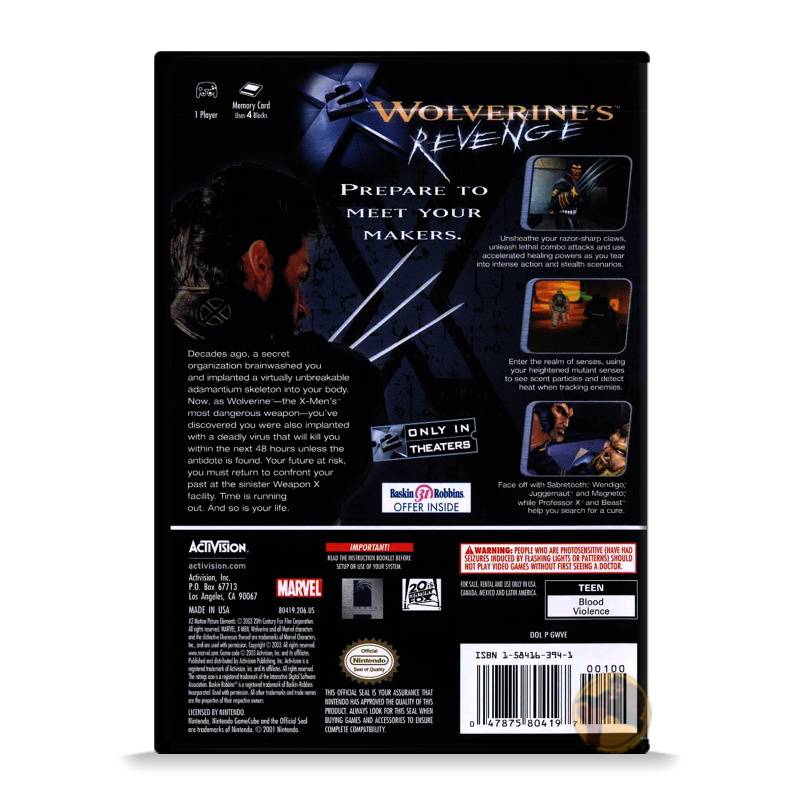 X2: Wolverine's Revenge (Nintendo GameCube)