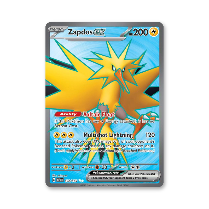 Zapdos ex - 192/165 (Scarlet & Violet 151)