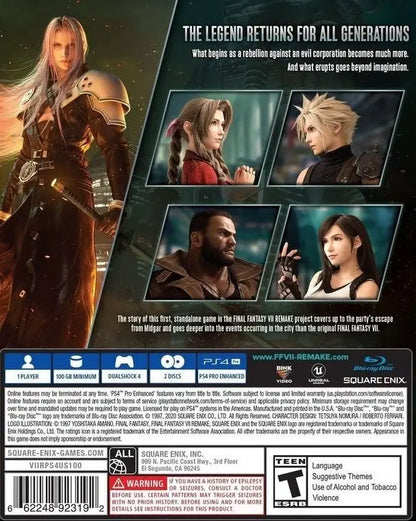 Final Fantasy VII Remake (PlayStation 4)