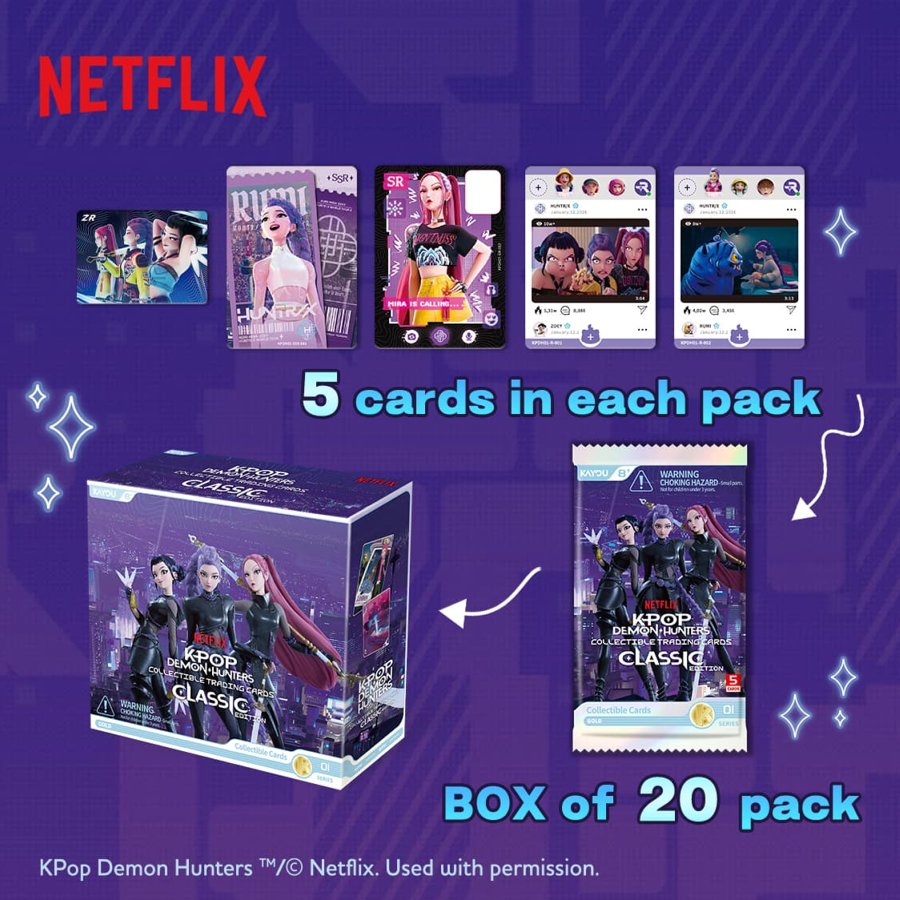 Kpop Demon Hunters: World Tour Collectible Cards - Classic Edition Booster Pack - 001 (Kayou NA) [5 Cards]