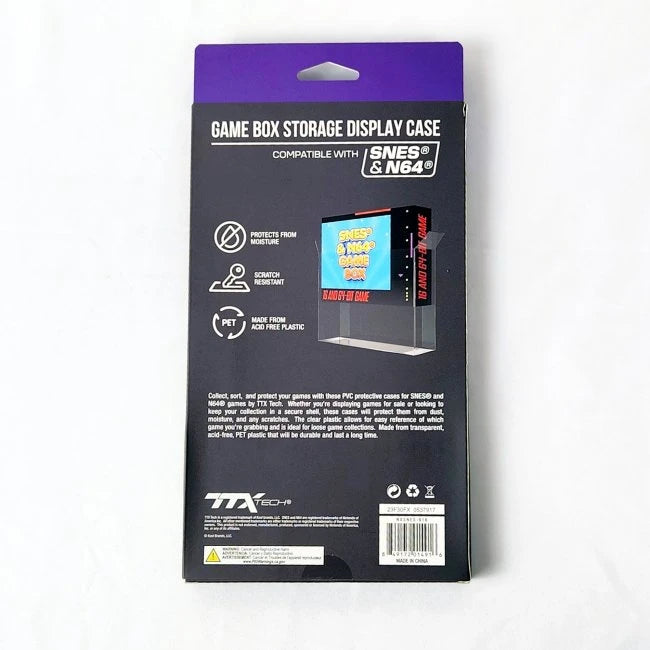 Game Box Storage Display Case for Nintendo 64 & Super Nintendo [10 Pack]