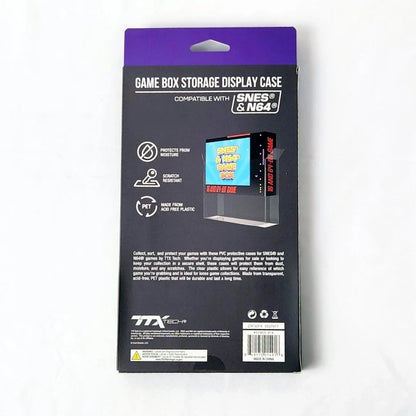 Game Box Storage Display Case for Nintendo 64 & Super Nintendo [10 Pack]
