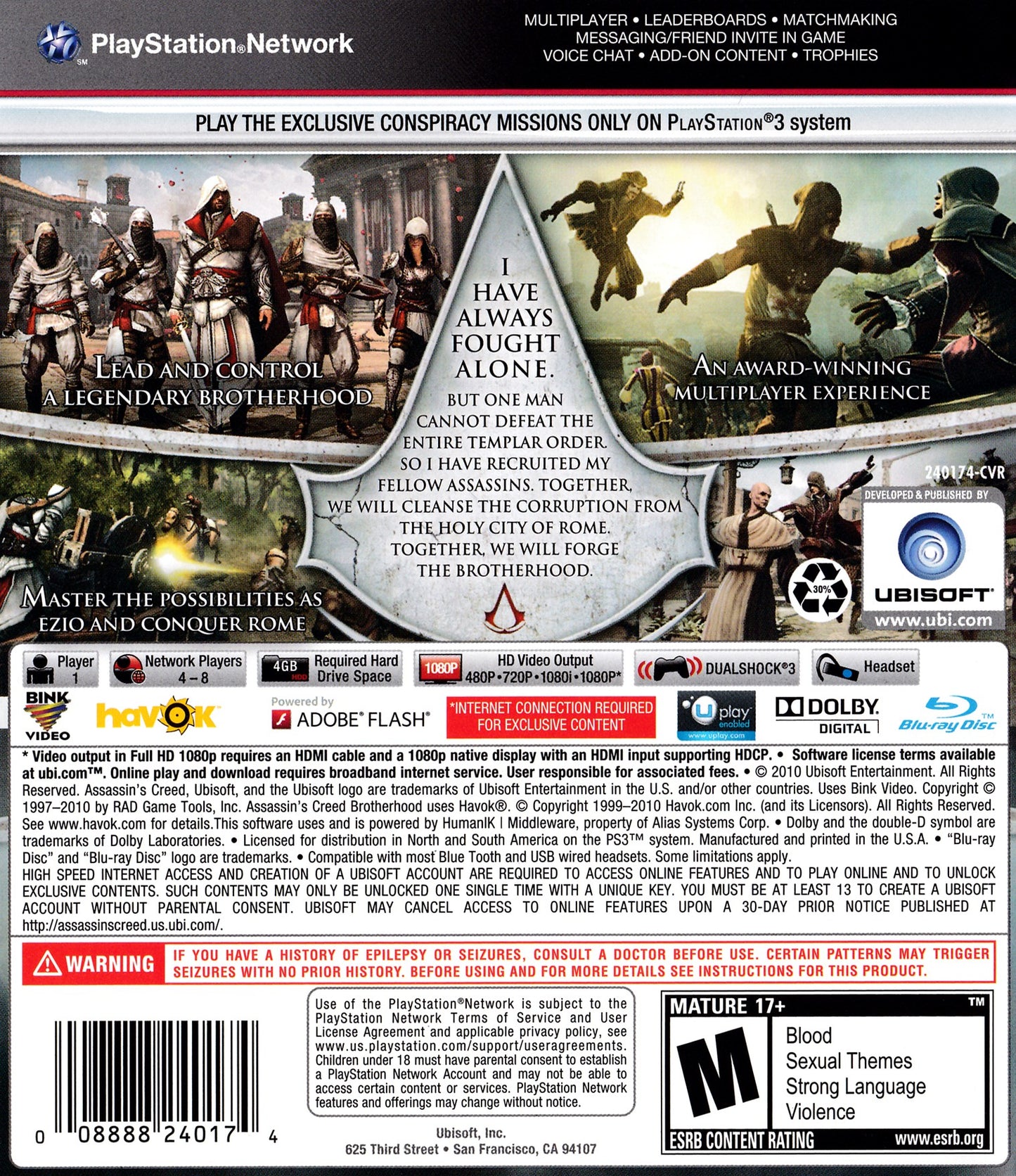 Assassin's Creed: Brotherhood (PlayStation 3)