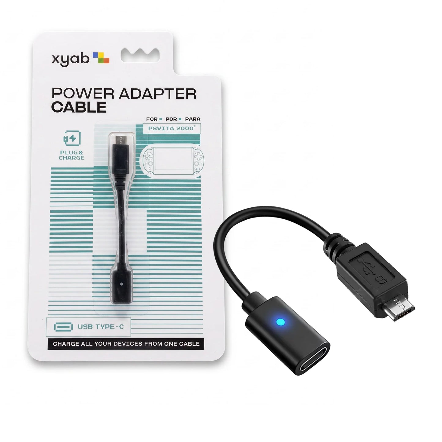 XYAB - PlayStation Vita 2000 to USB Type-C Power Adapter Cable