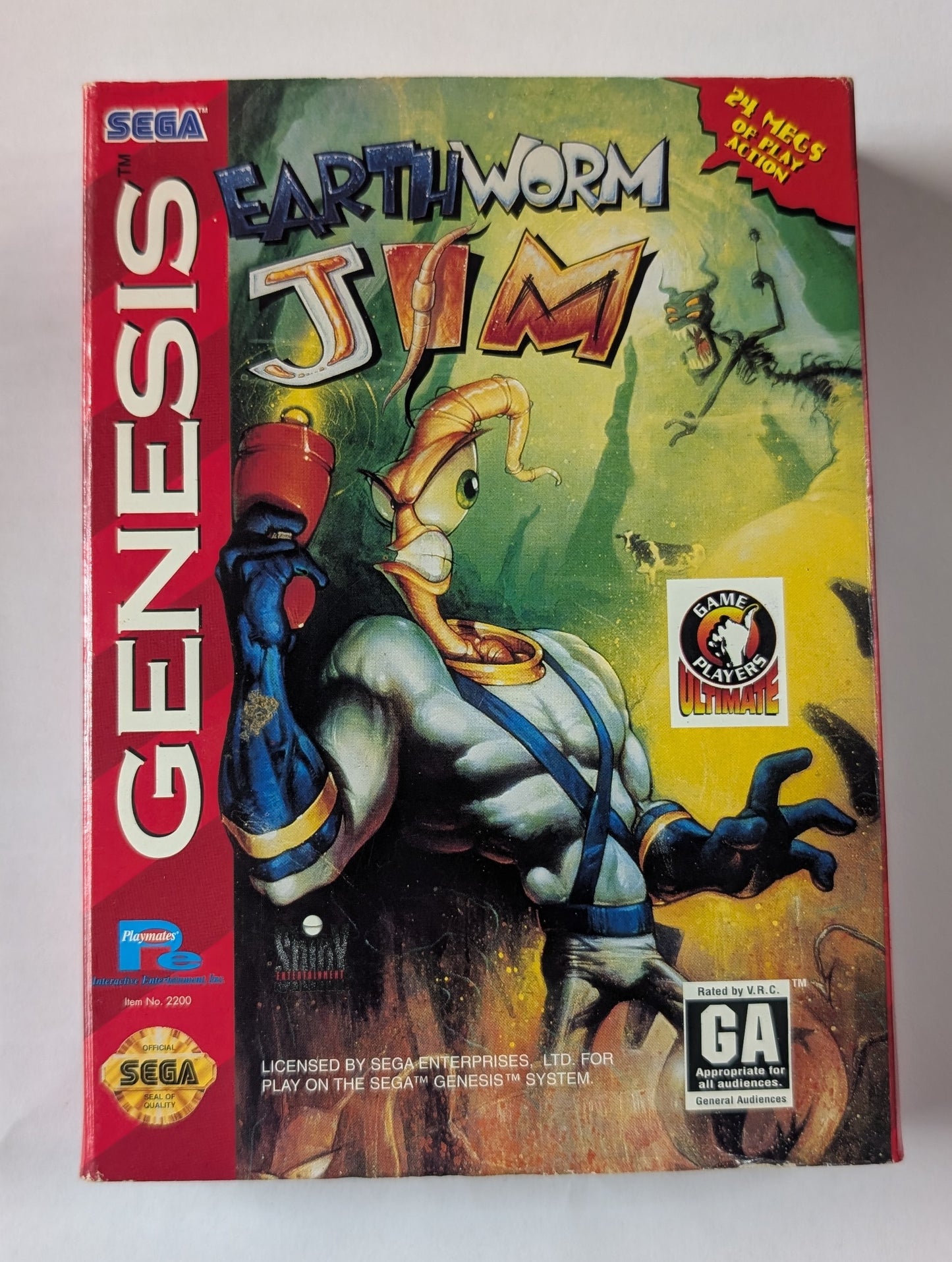 Earthworm Jim [Cardboard Box] (Sega Genesis)