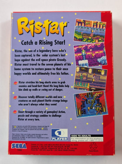 Ristar [Cardboard Box] (Sega Genesis)