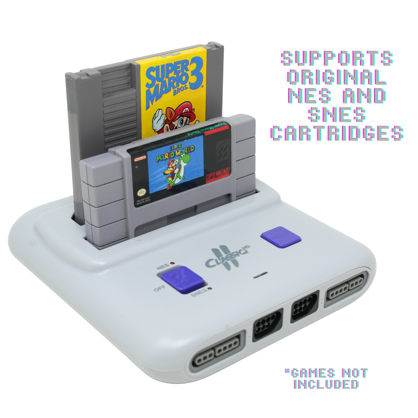 Classiq 2 HD Console - Gray/Purple (NES & SNES)