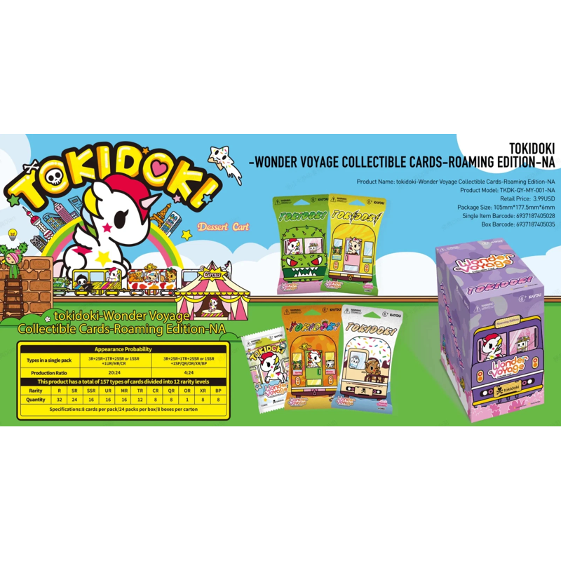 tokidoki Wonder Voyage Collection Cards - Roaming Edition Booster Box - 001D (Kayou NA) [24 Packs]